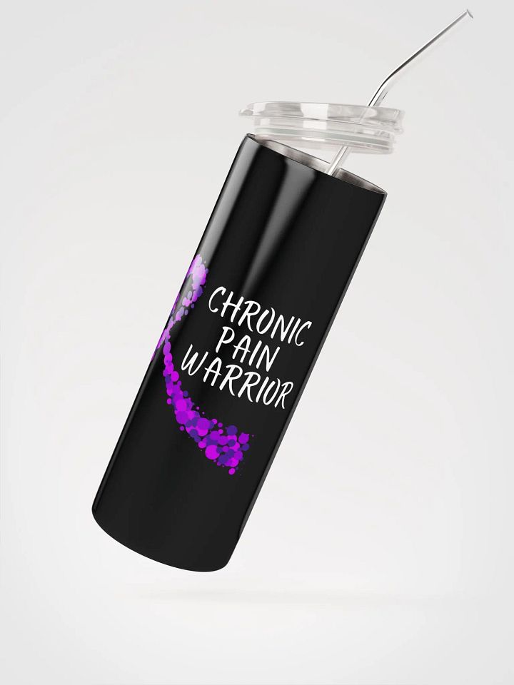 Chronic Pain Warrior Bubble Ribbon stainless steel Tumbler (20oz) product image (2)
