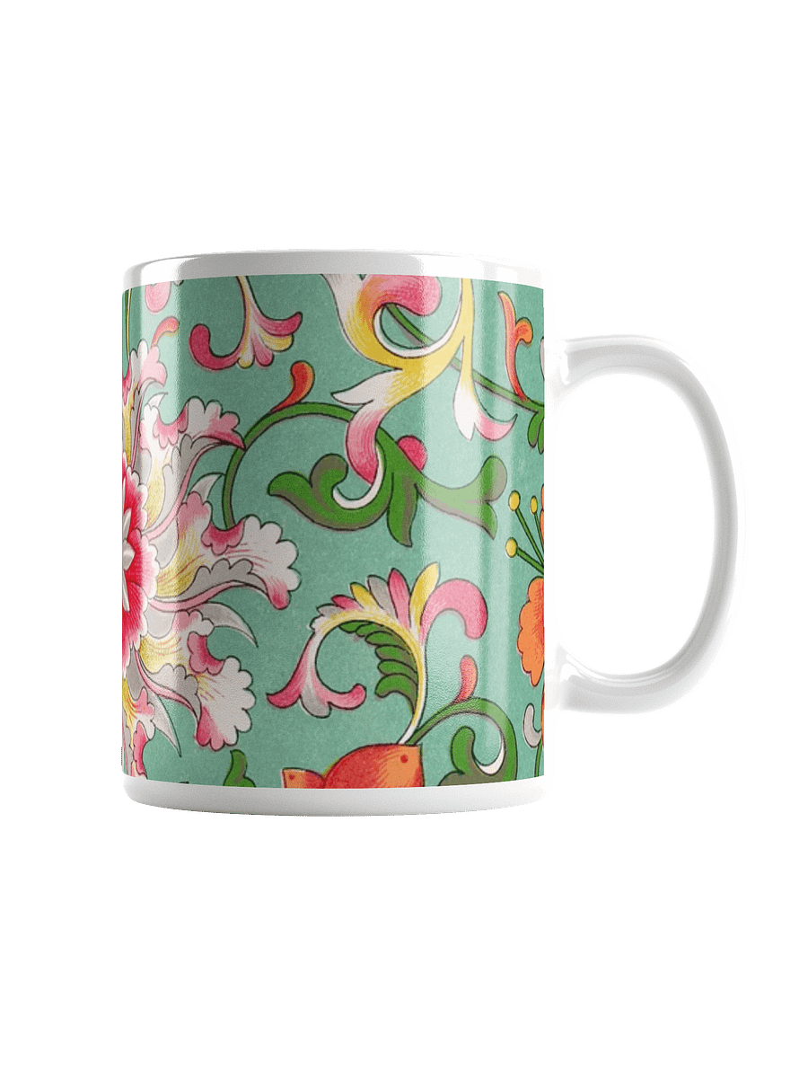 Turquoise Floral Symphony Mug product image (1)