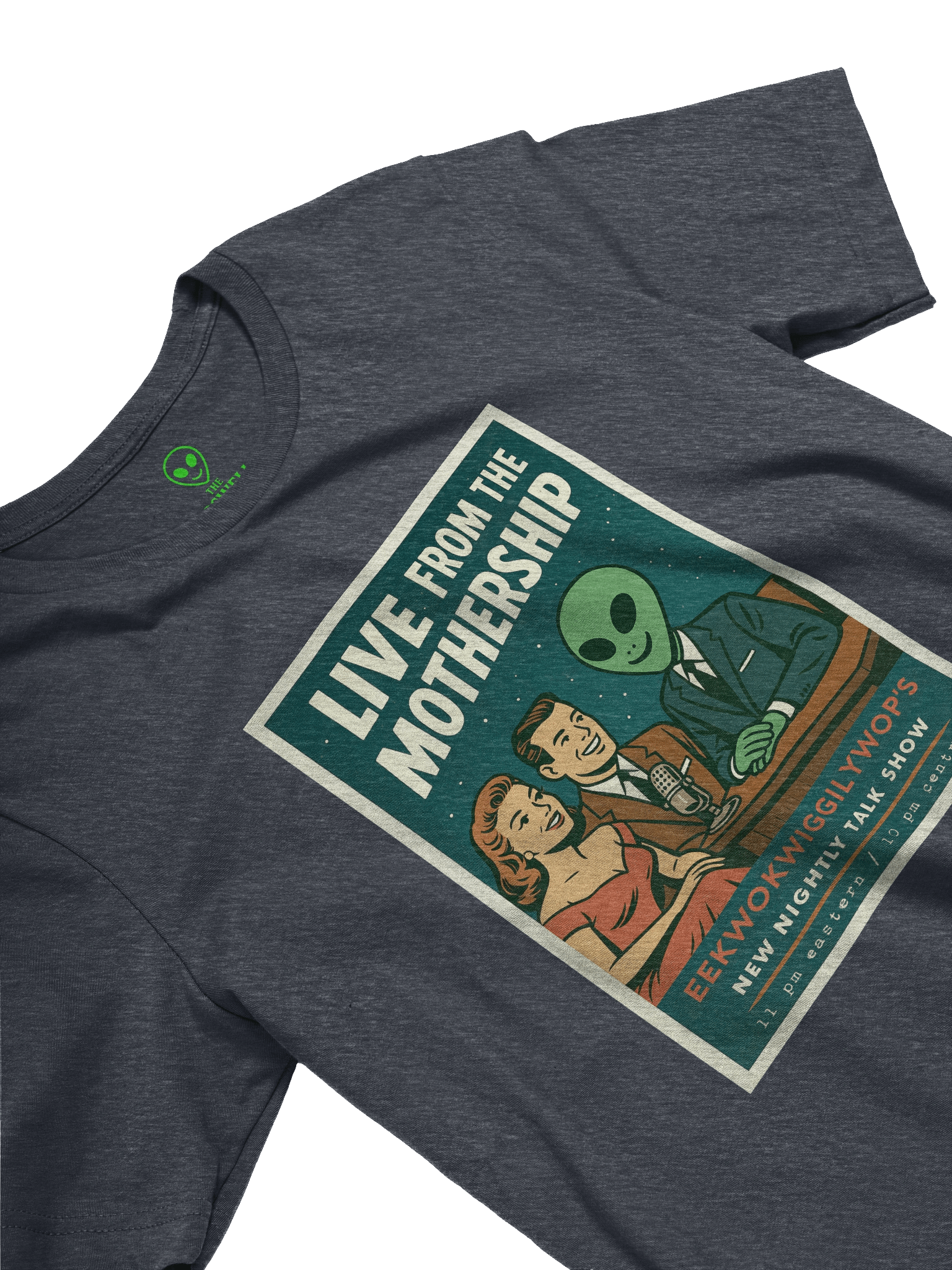 Late Night Talk Show Roswell Aliens 1950's Retro Poster Unisex T-Shirt product image (3)
