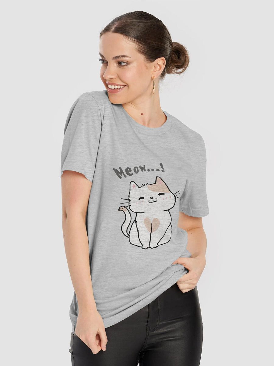 White and Pink Cute Cat T-shirt product image (88)