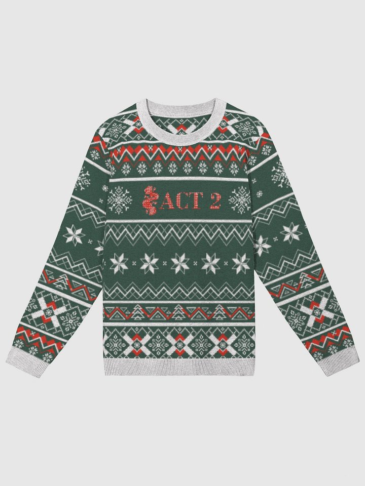 ACT 2 Theatre Ugly Christmas Sweater Green product image (4)
