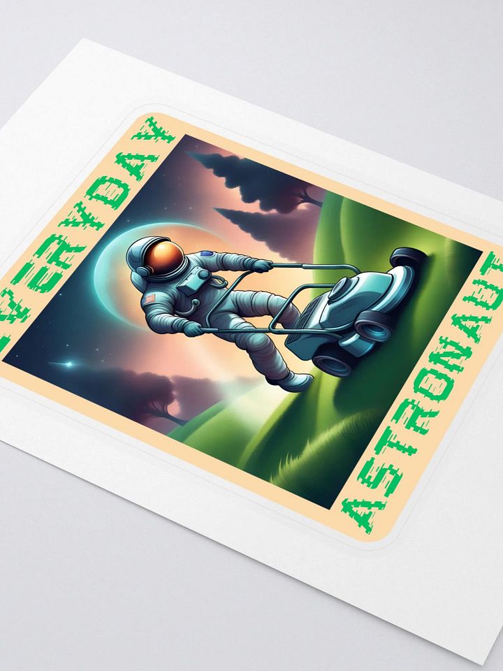 Everyday Astronaut Mowing the Lawn Sticker product image (2)