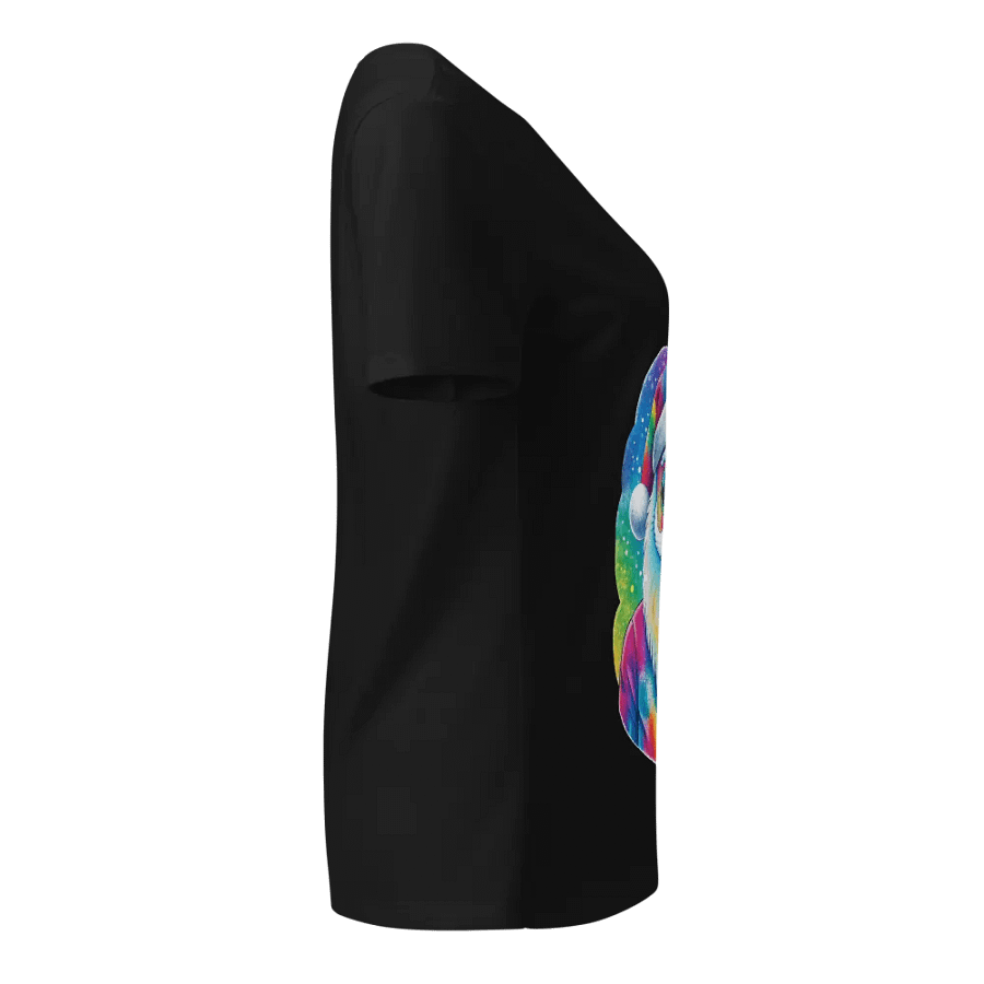 Rainbow Santa Relaxed V-Neck Tee product image (3)