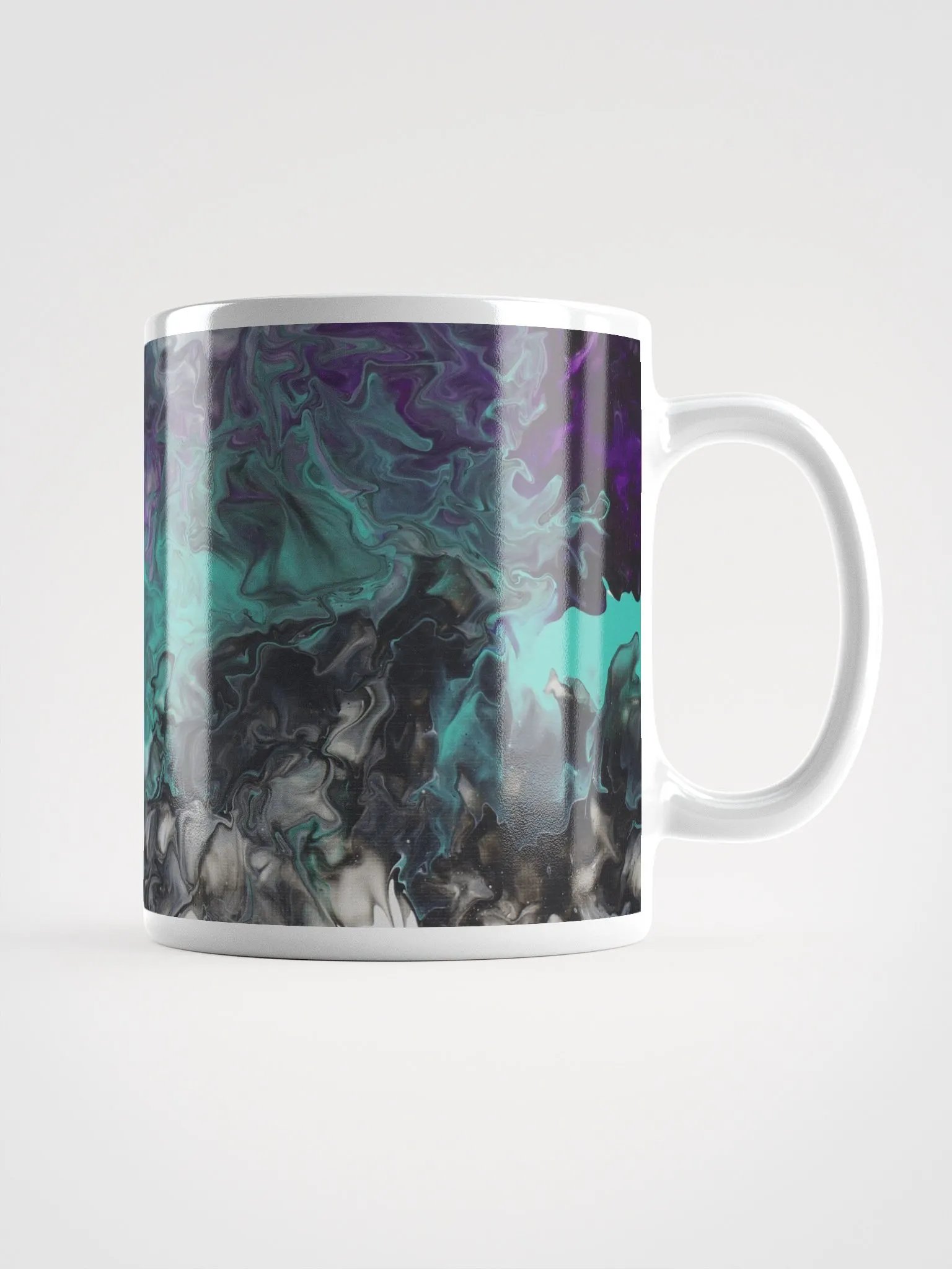 Acrylic Pour Printed White Glossy Mug - Original FCCA Design product image (1)