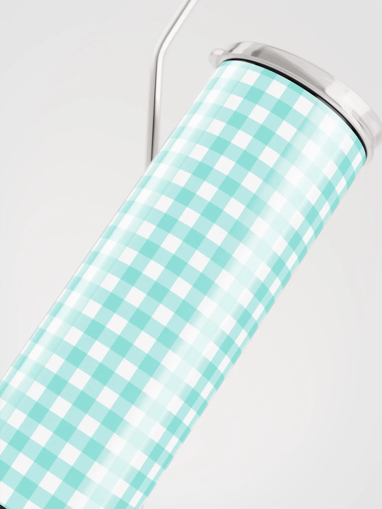 Teal and White Gingham 20 oz Tumbler product image (6)