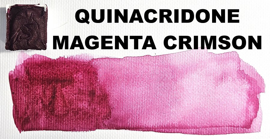 Quinacridone Magenta Crimson Water Color Paint Half Pan product image (1)