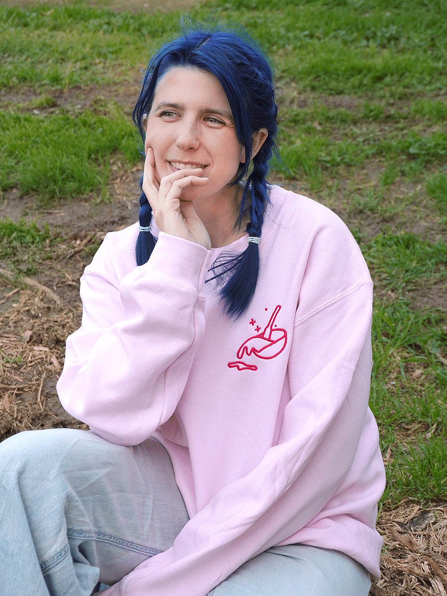 The Amateur Embroidered Sweater (Pink) product image (2)
