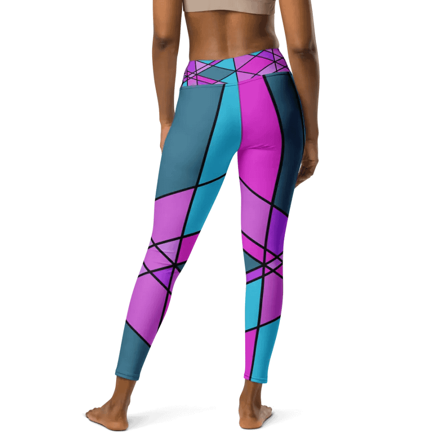 Multi-Colored Geometric Pattern Yoga Leggings product image (2)