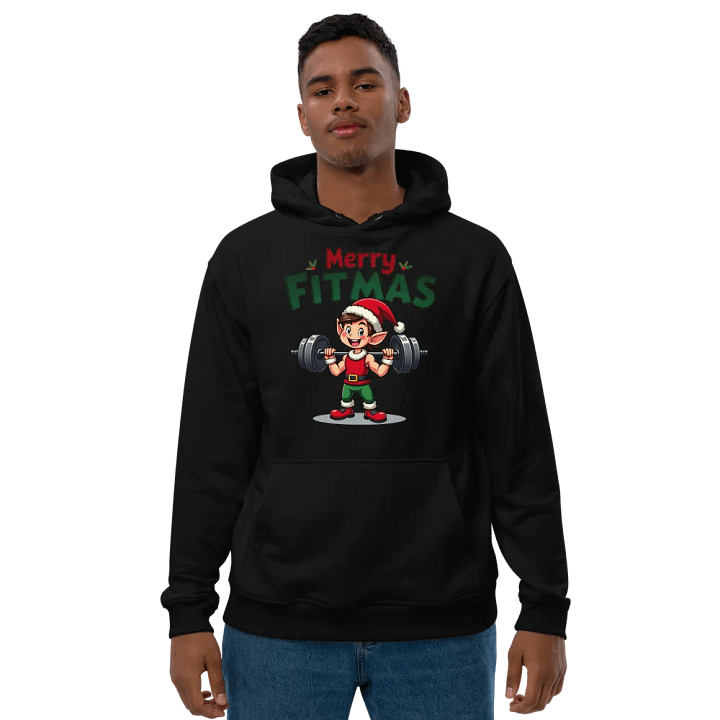 Elf Strong Merry FITMAS Eco Hoodie product image (1)