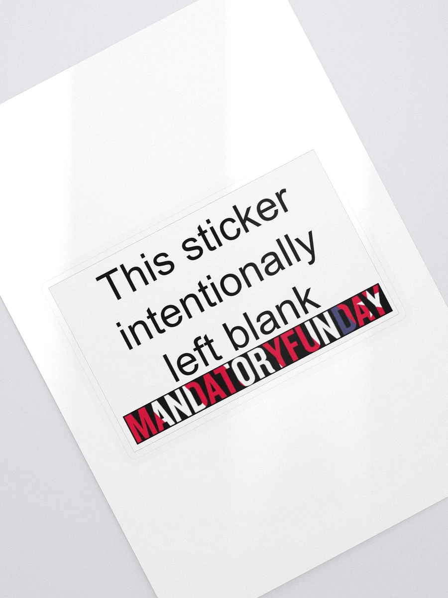 Intentionally Left Blank Sticker/Decal product image (2)