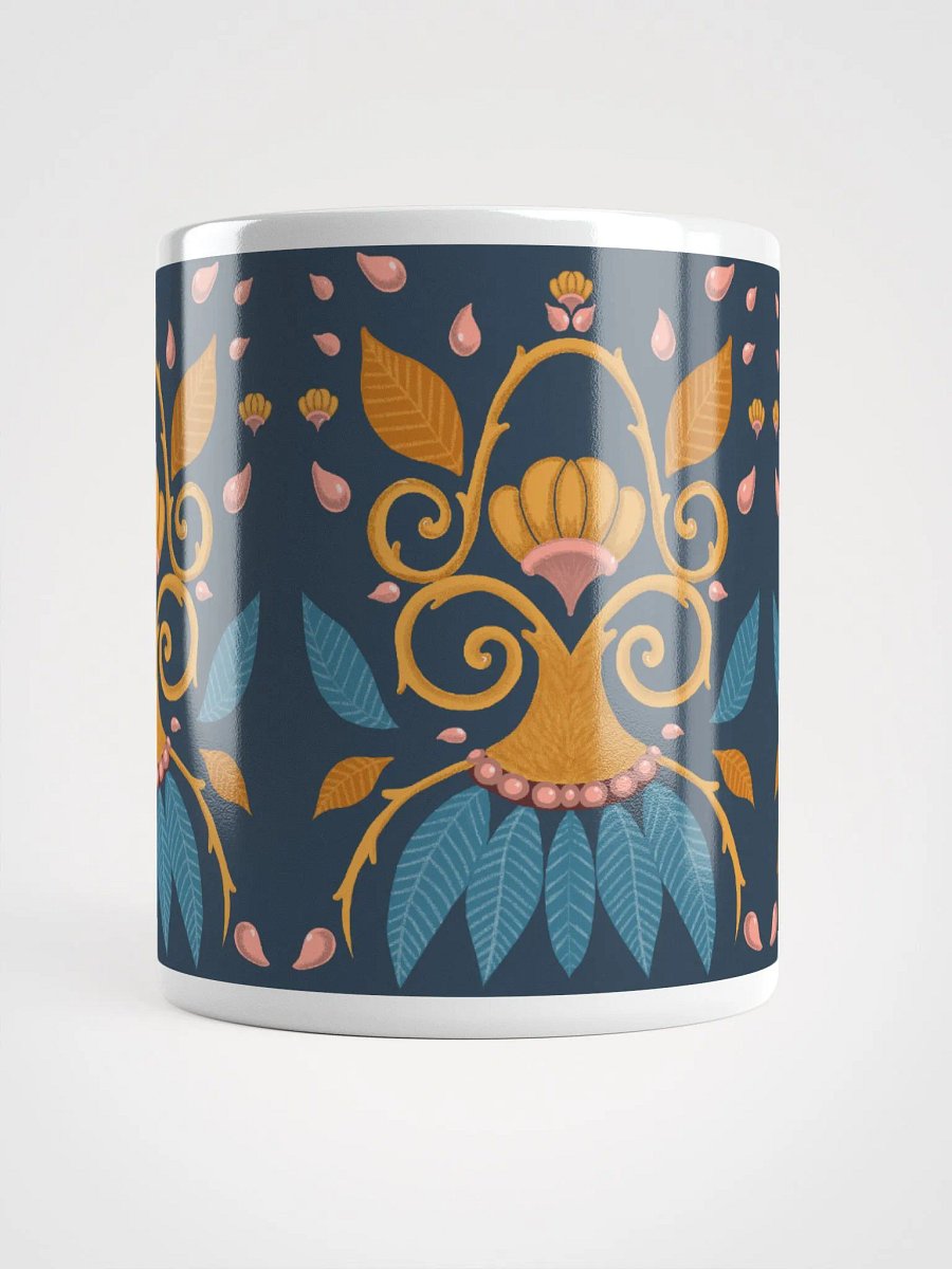 Medieval gold and blue curly motif with leafs product image (9)