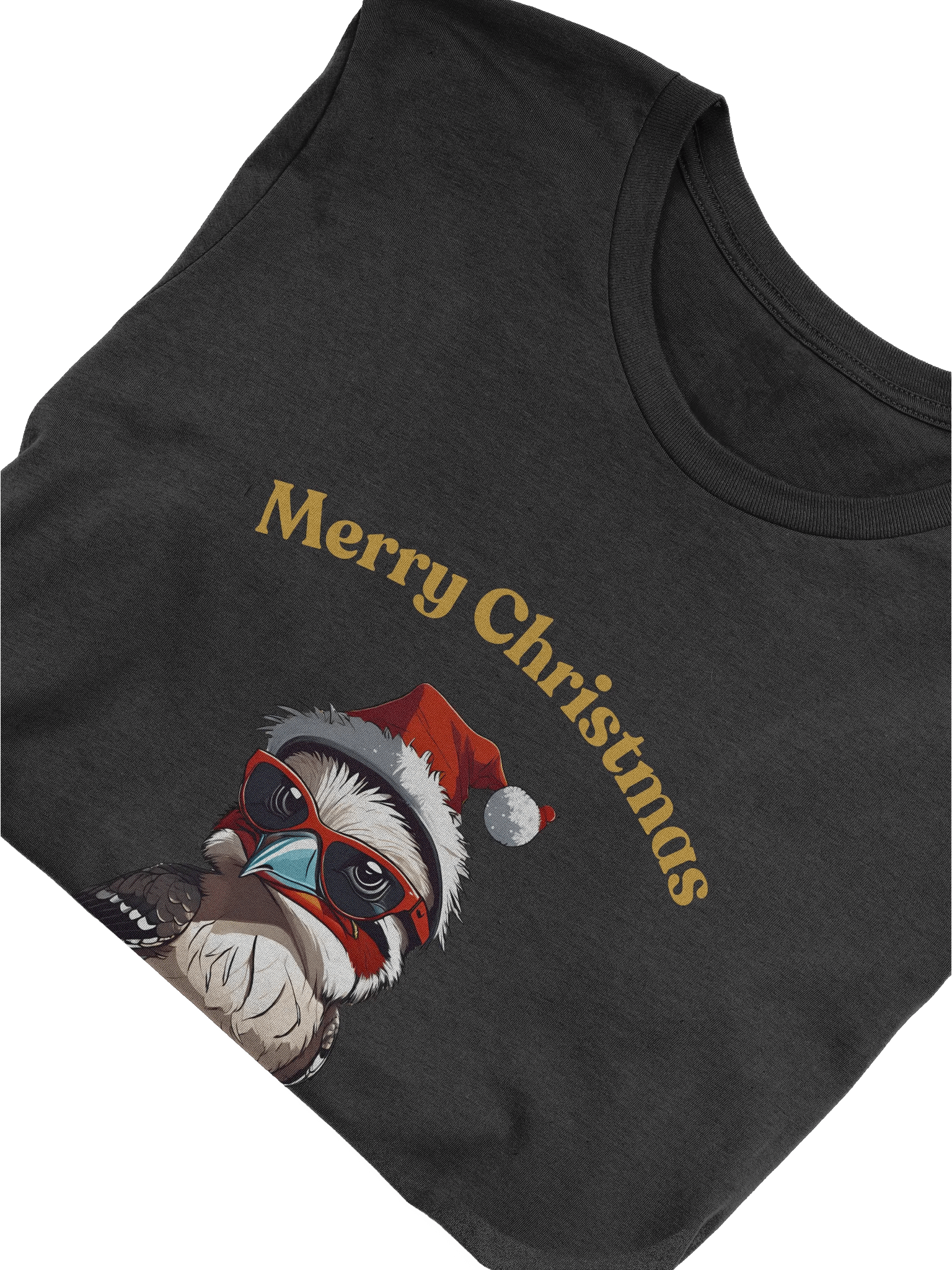 Festive Kookaburra Merry Christmas T-Shirt - 2 - Gold product image (5)