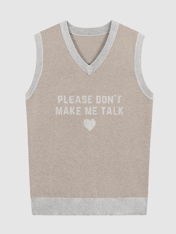 PLEASE DON'T MAKE ME TALK (duotone taupe) knitwear vest product image (3)