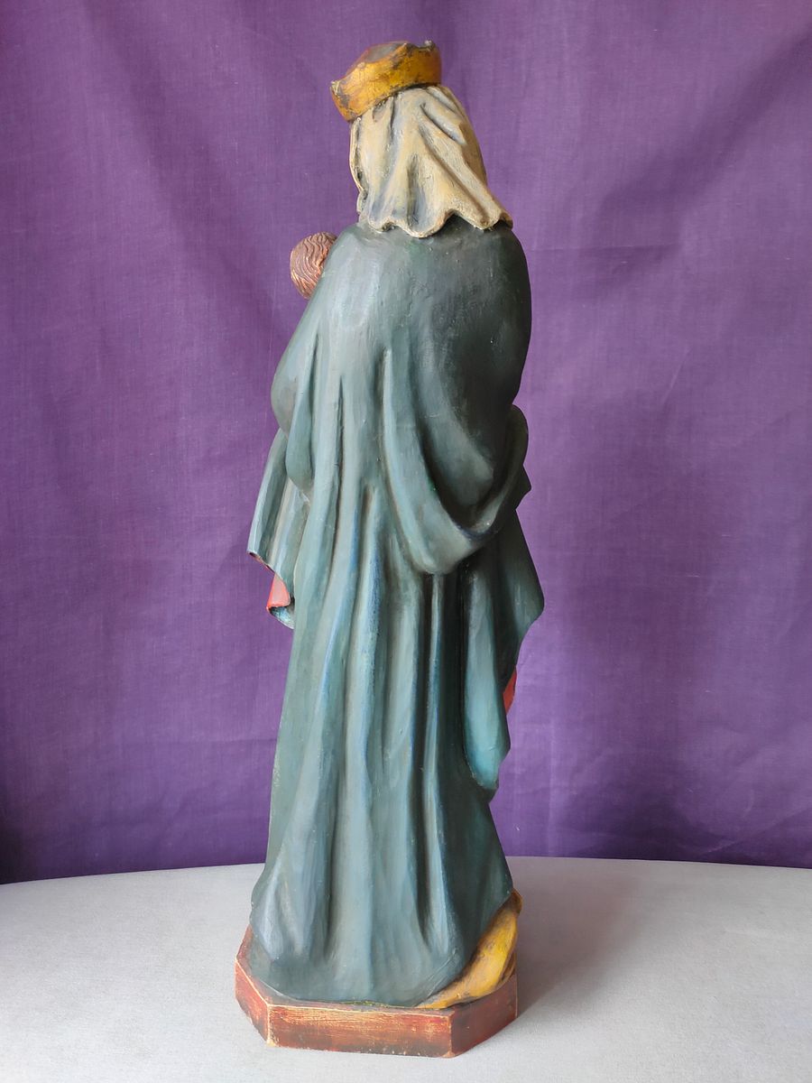 Estátua de Nossa Senhora com Menino Jesus - Arte Sacra Exclusiva do Século XVIII product image (9)