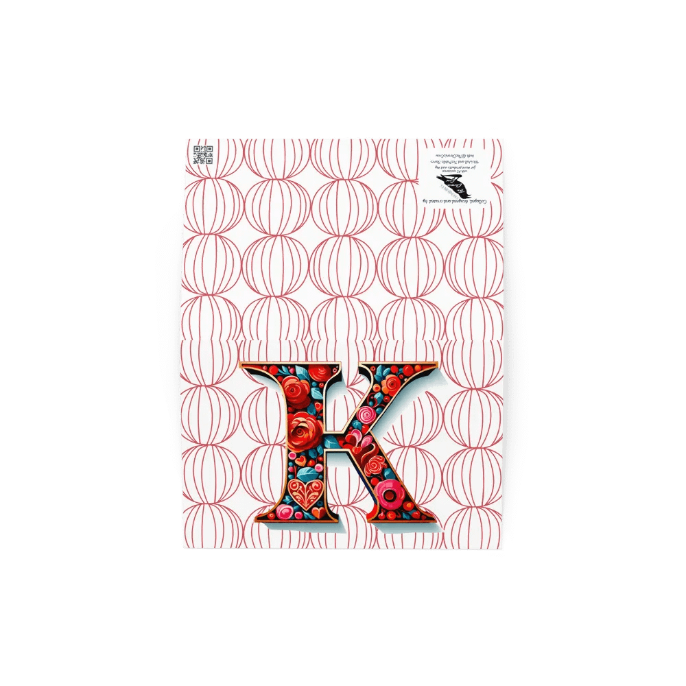 Valentine’s Monogram Letter K(1) Card product image (3)