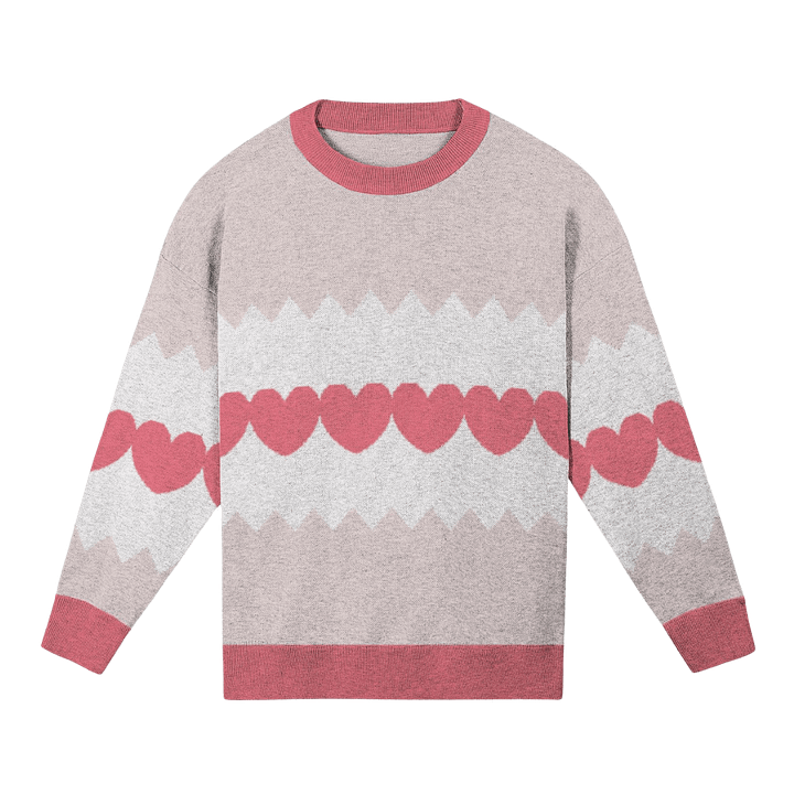 Line of Hearts Knitted Relaxed Sweater product image (1)
