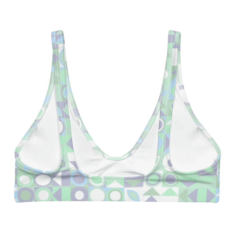 Colorful Vector Patterns Design Padded Bikini Top - v15 product image (2)