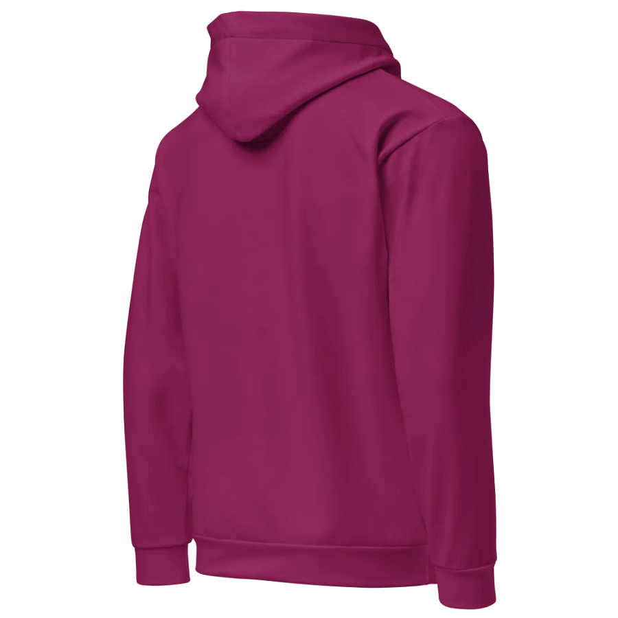 Plain Dark Plum Pink Light Summer Unisex Recycled Polyester Heavyweight Premium Hoodie by Treasure Pie product image (4)