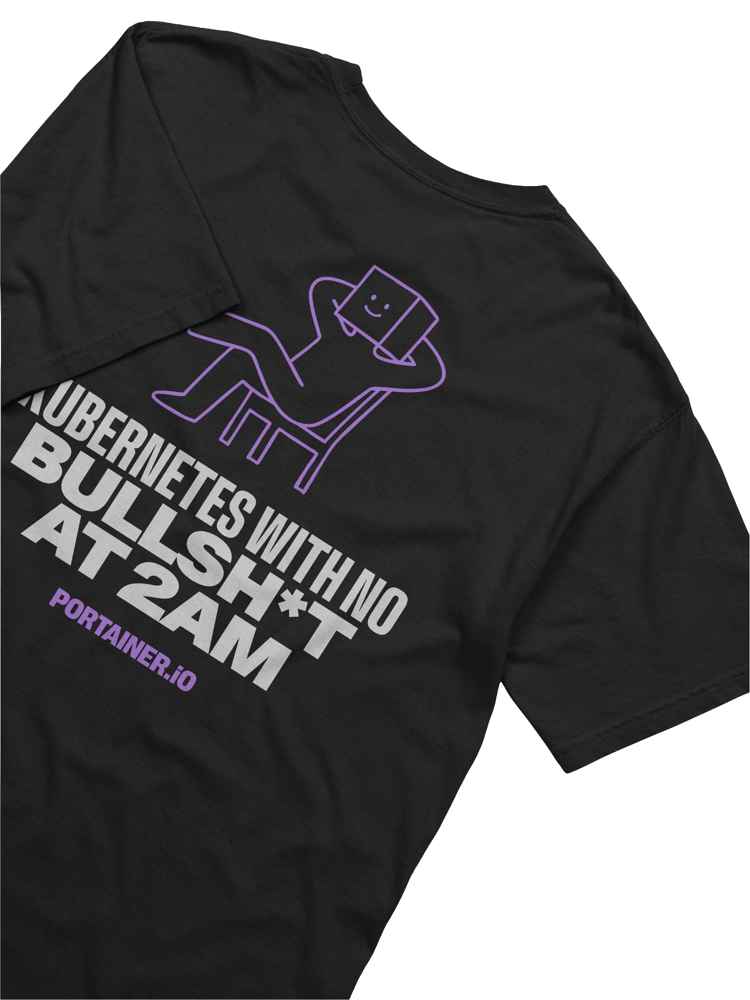 Portainer Tshirt - Kube with no BS - Black product image (6)