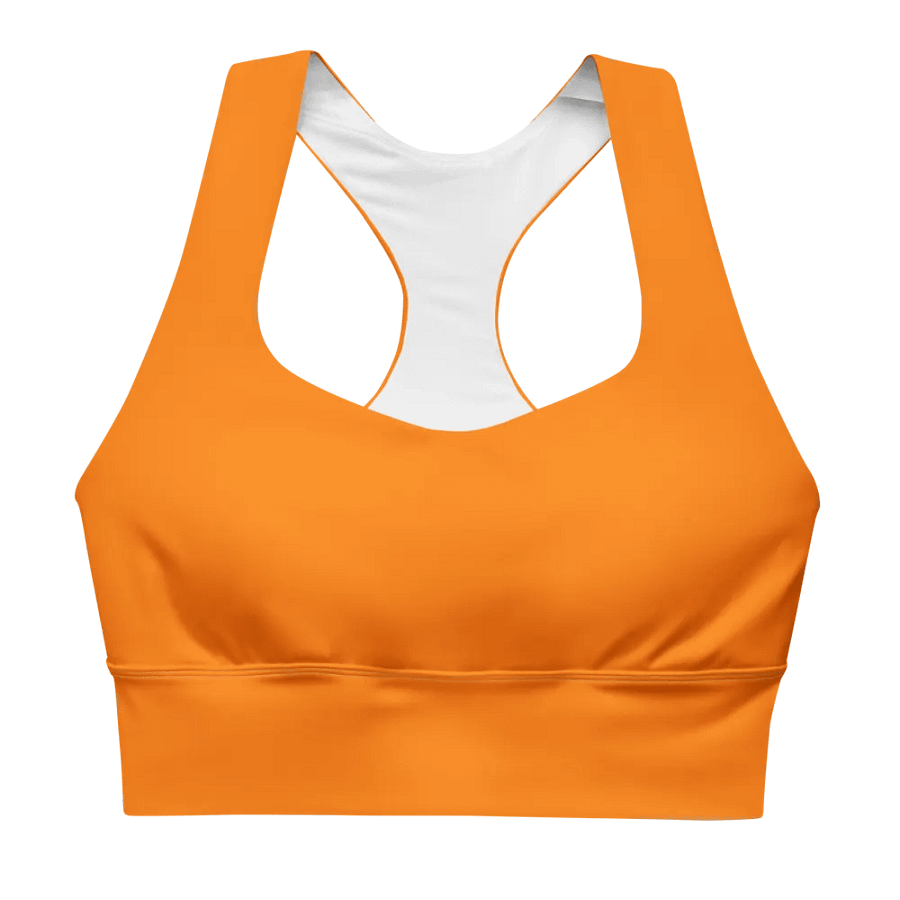 Plain Color Orange Sports Bra product image (5)