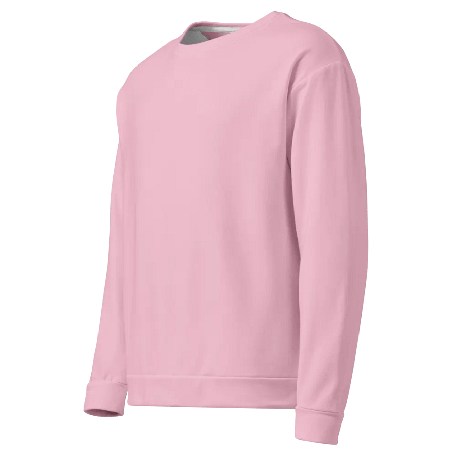 Plain Light Pink Soft Summer Unisex Recycled Polyester Heavyweight Premium Sweatshirt by Treasure Pie product image (3)