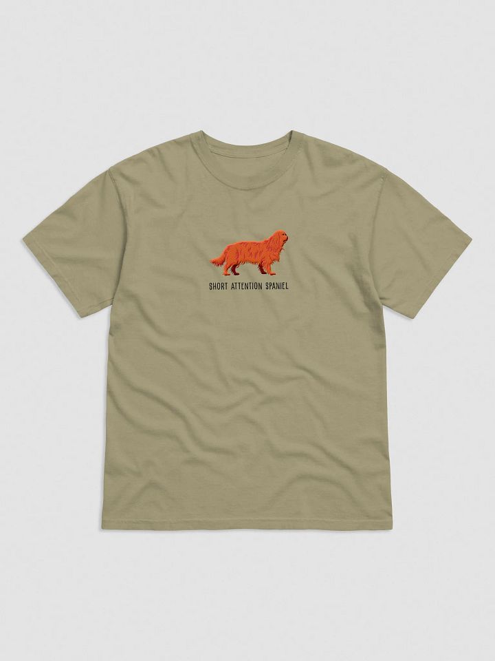 Short Attention Spaniel T-Shirt(Embroidered) of a King Charles Spaniel(Ruby) product image (9)