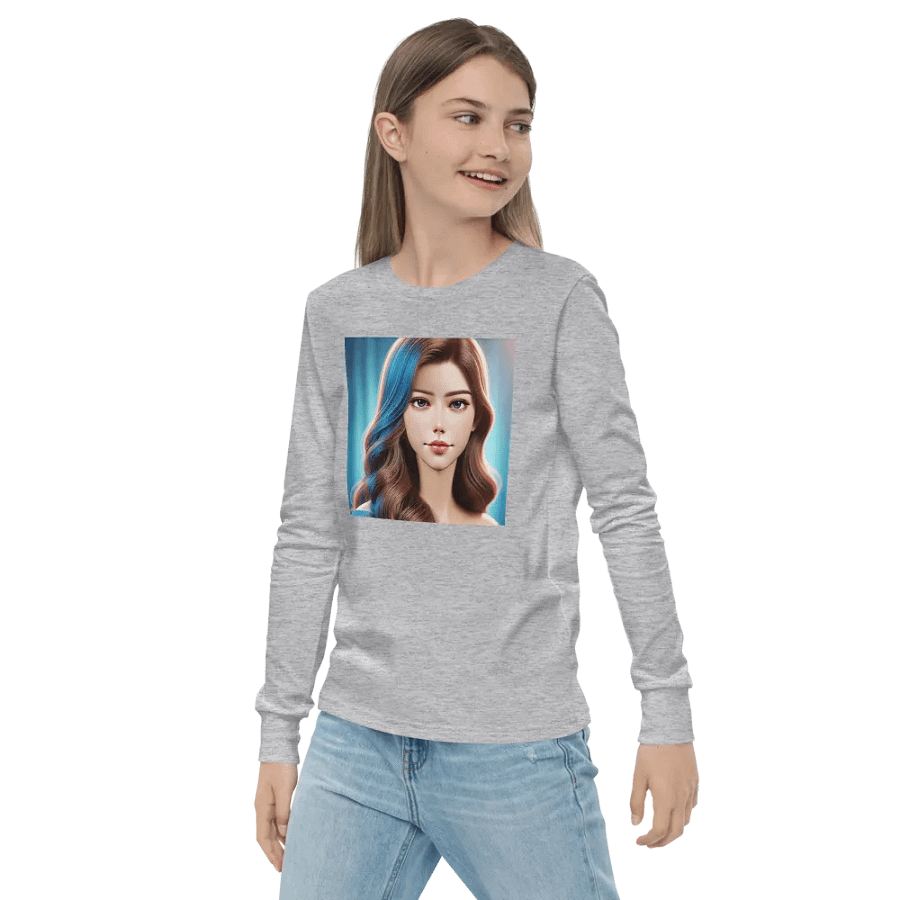 Wavy Beauty Youth Long Sleeve Tee product image (3)
