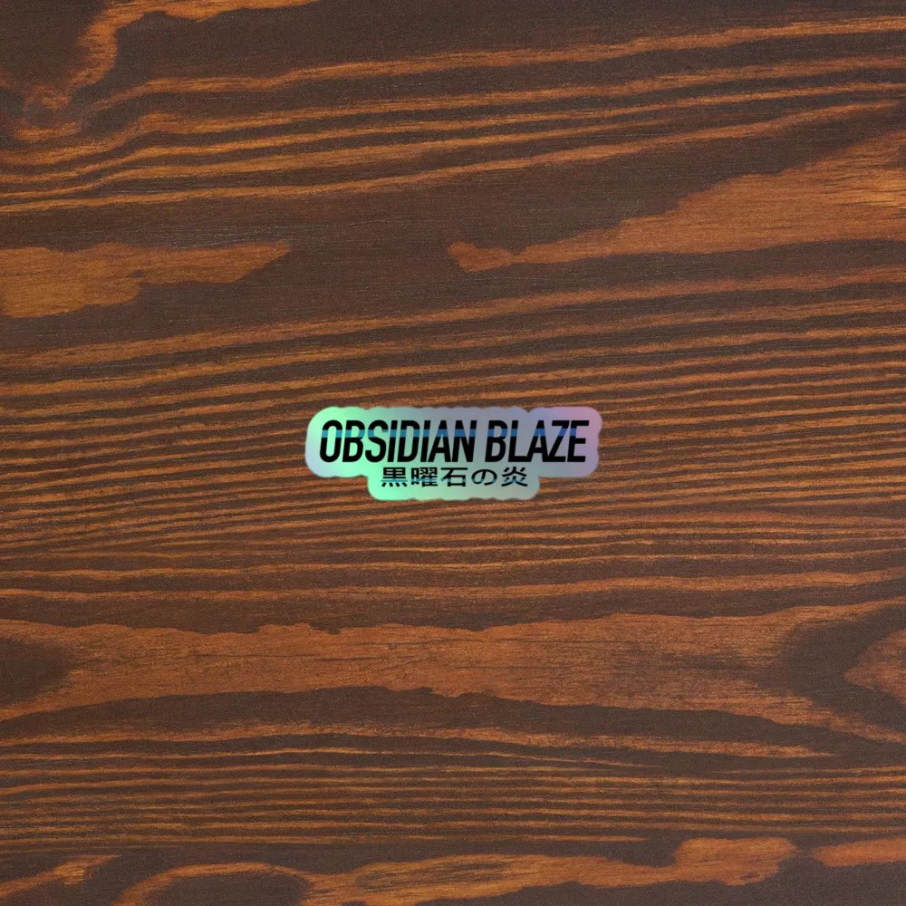 Obsidian Blaze Logo Holo Sticker product image (5)