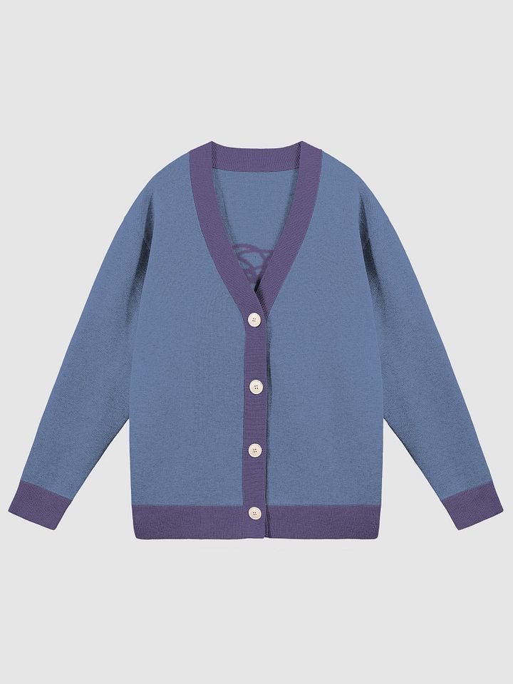 BUSY-BRAINED (lg. design, BLUE and purple) knitwear cardigan product image (1)