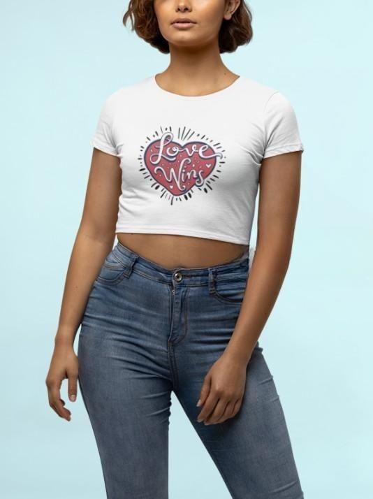 Love Wins Heart Crop Top product image (1)