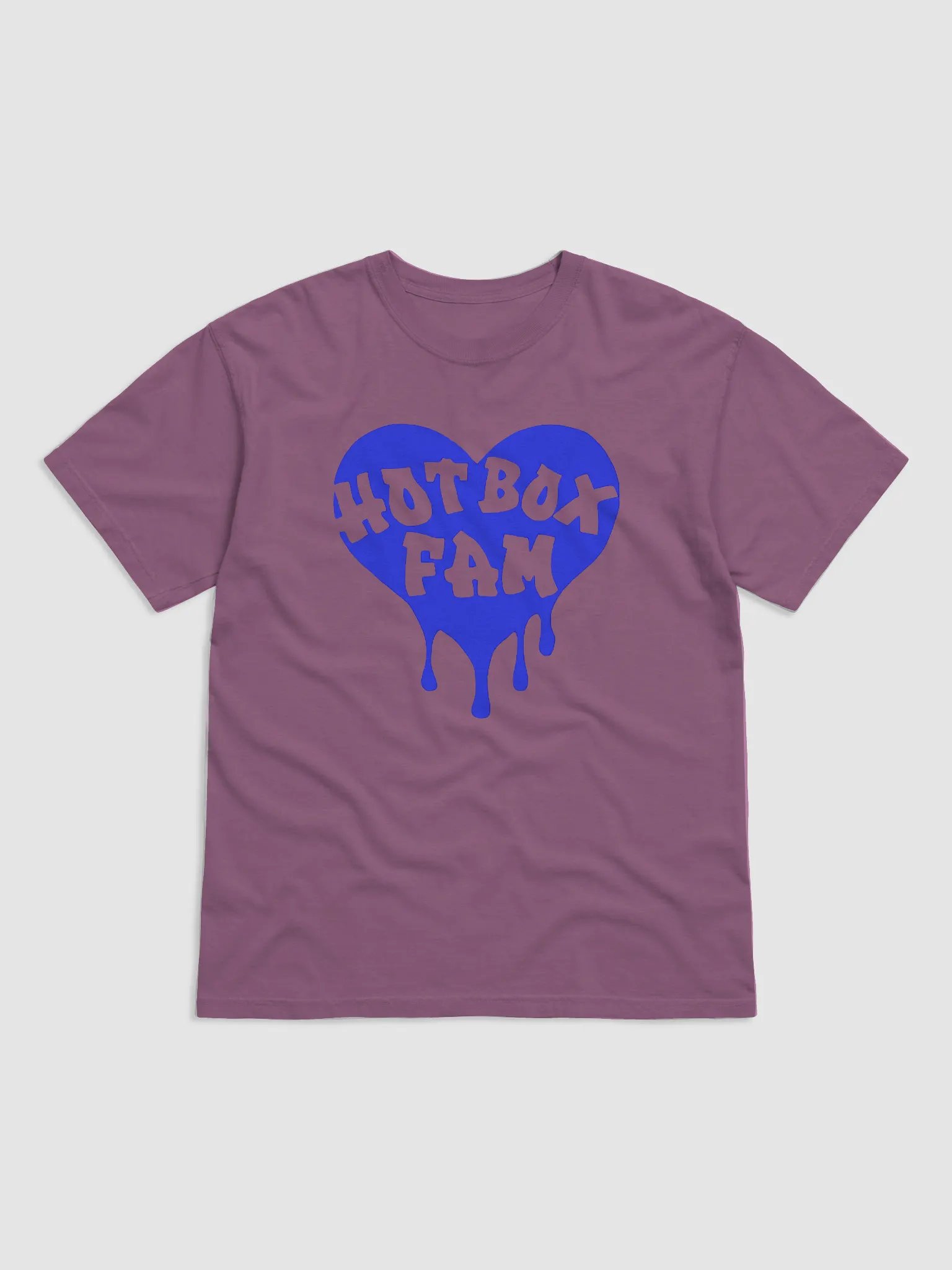 UNISEX HOT BOX FAM TRANSPARENT ROYAL BLUE LOGO ON TEE product image (6)