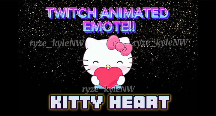 Twitch Animated Emote KITTY HEART product image (1)