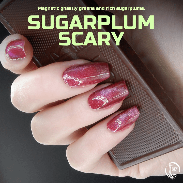 SUGARPLUM SCARY - Plum and Green Magnetic Nail Polish product image (1)