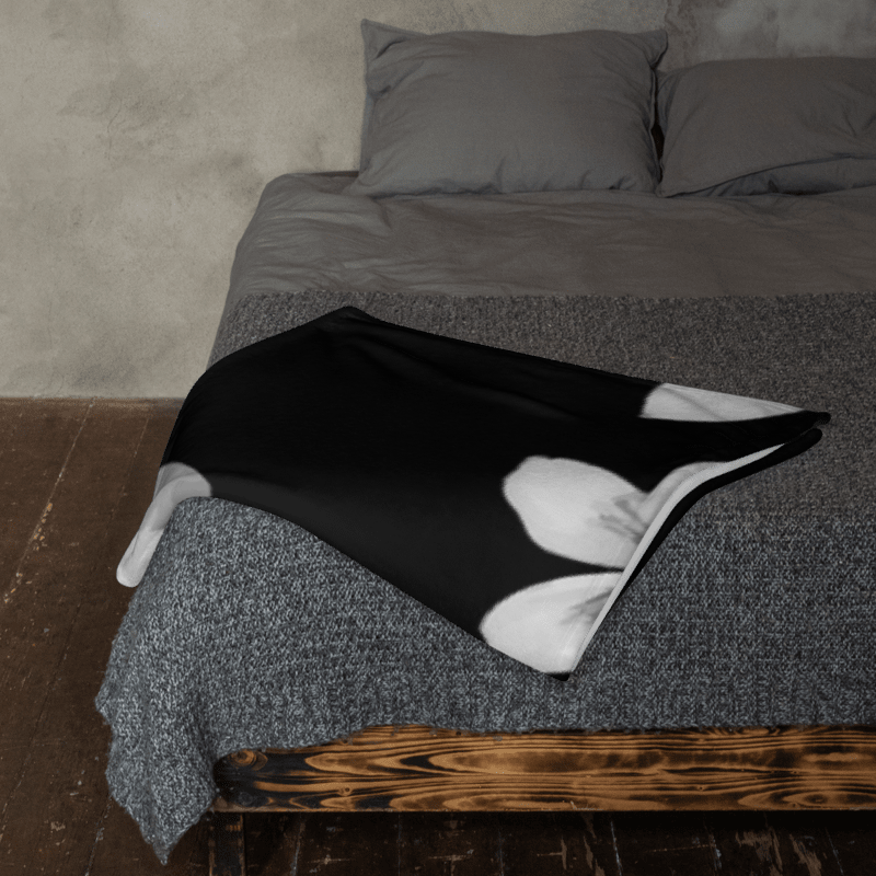 Volcanic Ash Caribbean Flower Print | Hypoallergenic Throw Blanket product image (5)