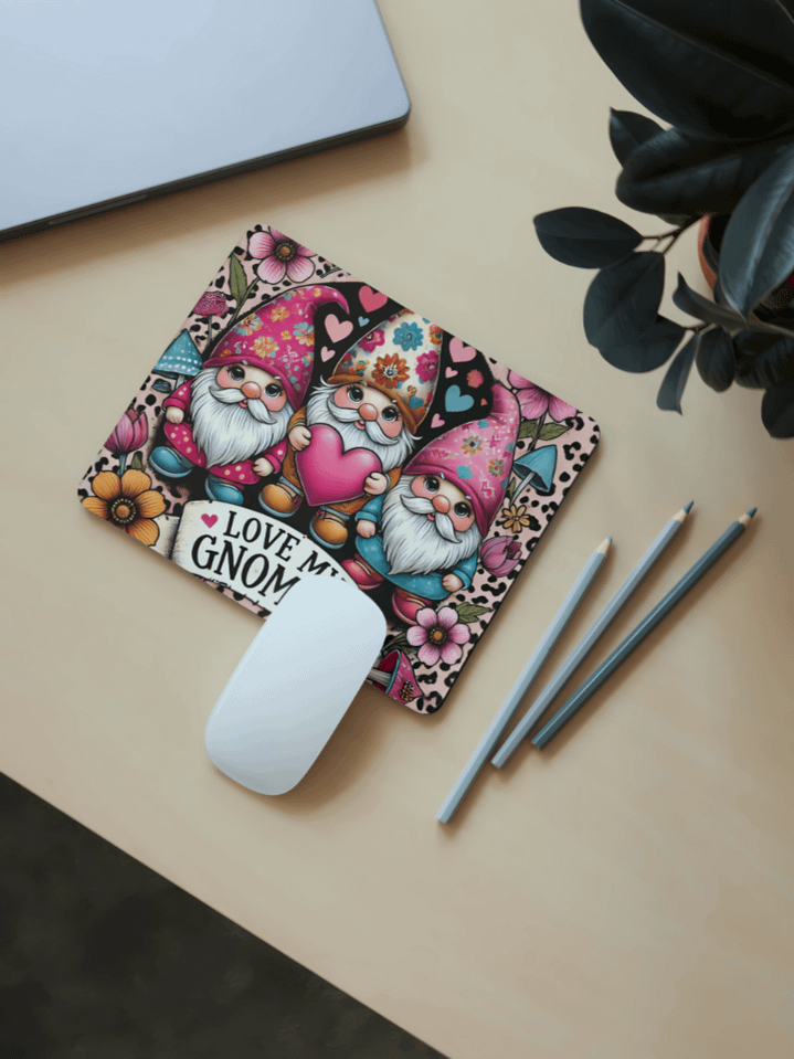 Love My Gnomies Mouse Pad Sublimation Design – Adorable Valentine’s Day Gnome Art – Cute Digital PNG Download – Perfect for Mouse Pads – 300 DPI product image (1)