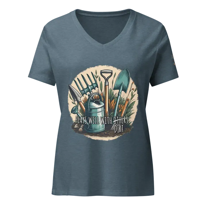 Plays Well With Dirt | Women’s V-Neck T-Shirt product image (31)