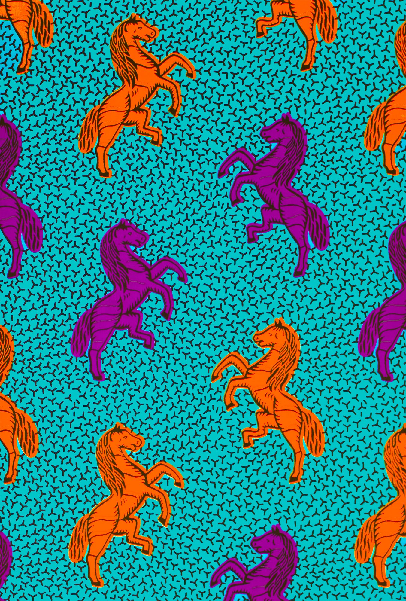 Tessuto Wax Print - Design Cavallini - cod.589/B product image (1)