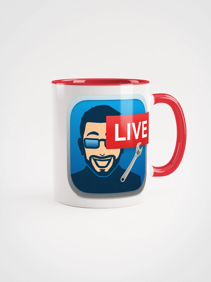 Chic Two-Tone YouTube Moderator Mug – Ideal for Left-Handed Users product image (1)