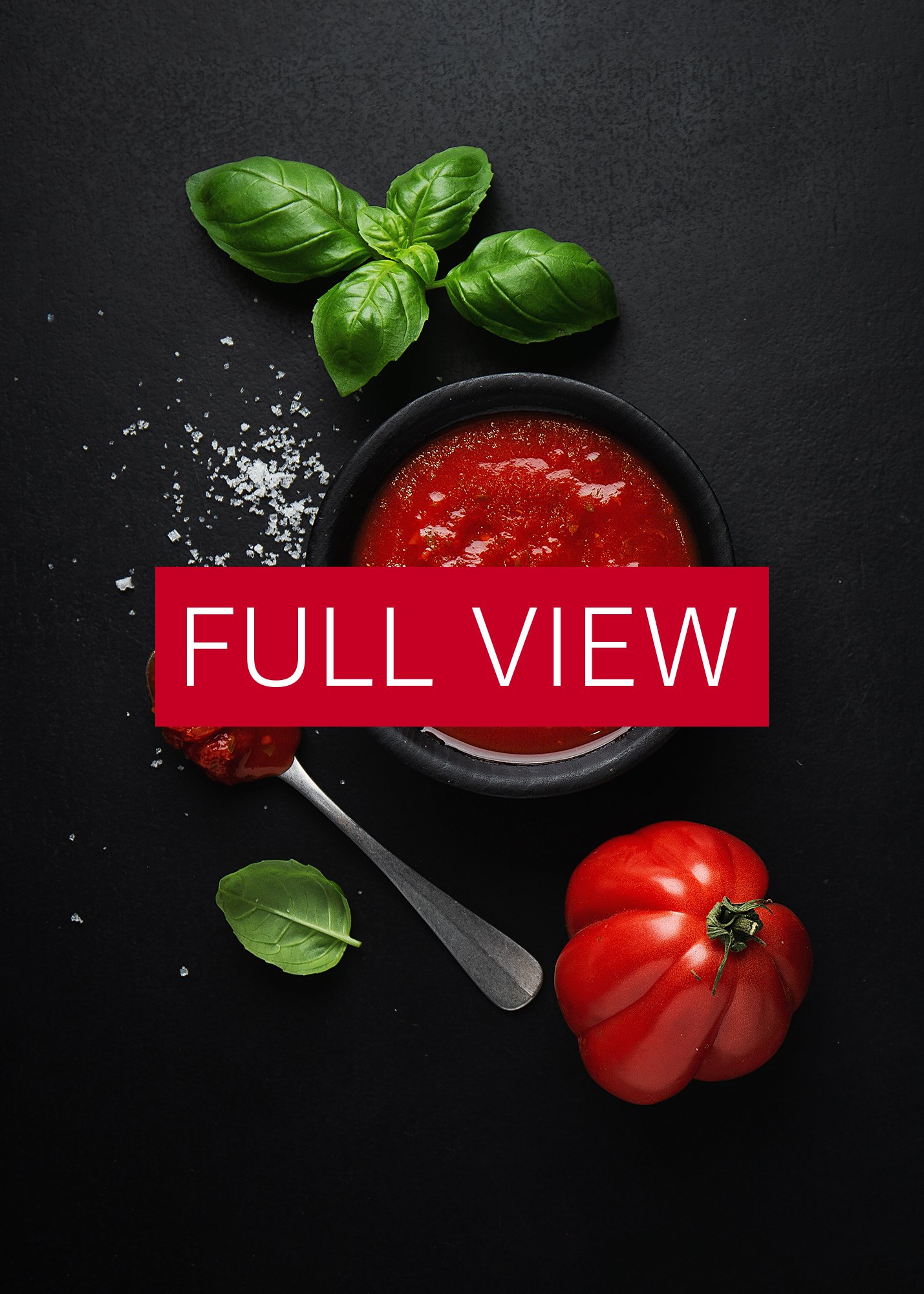 Tomato sauce & basil (Italian, Spanish cuisine,food) — Food kitchen poster/blackboard, kitchen wall art, aesthetic poster, minimalist poster product image (3)