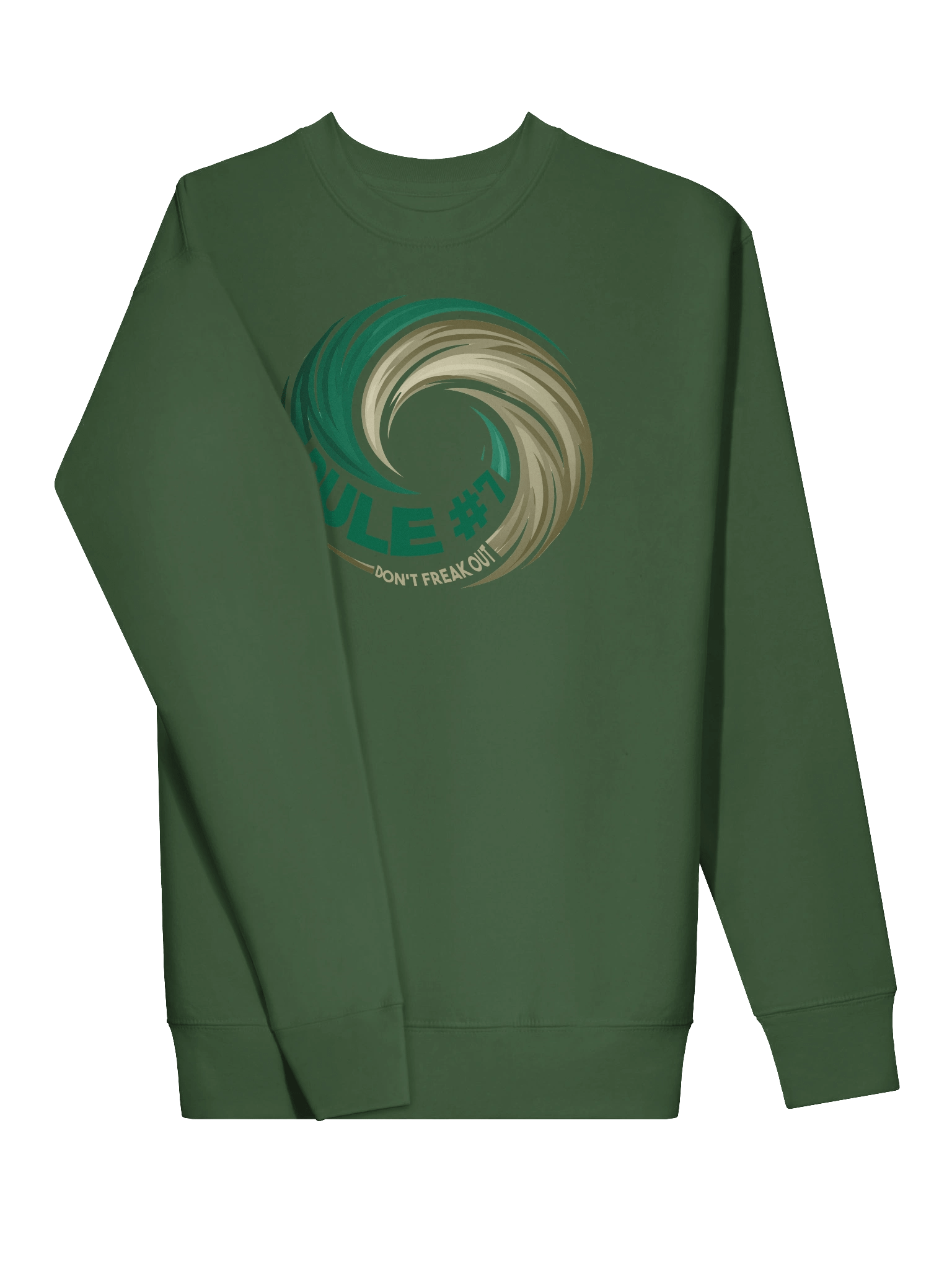 Rule #7 Premium Sweatshirt Green and Gold product image (3)
