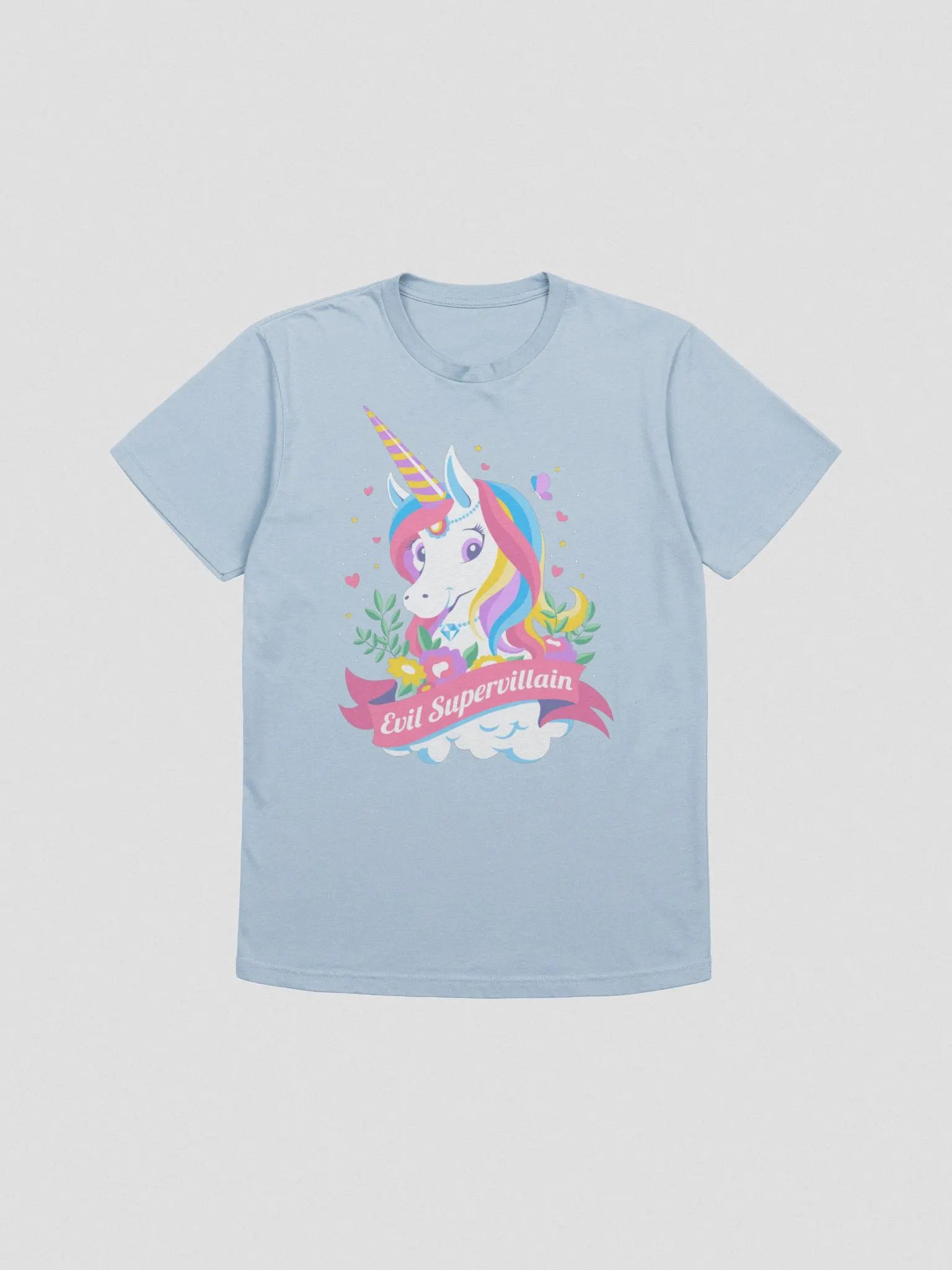 Evil Supervillain Light Blue T-Shirt product image (1)