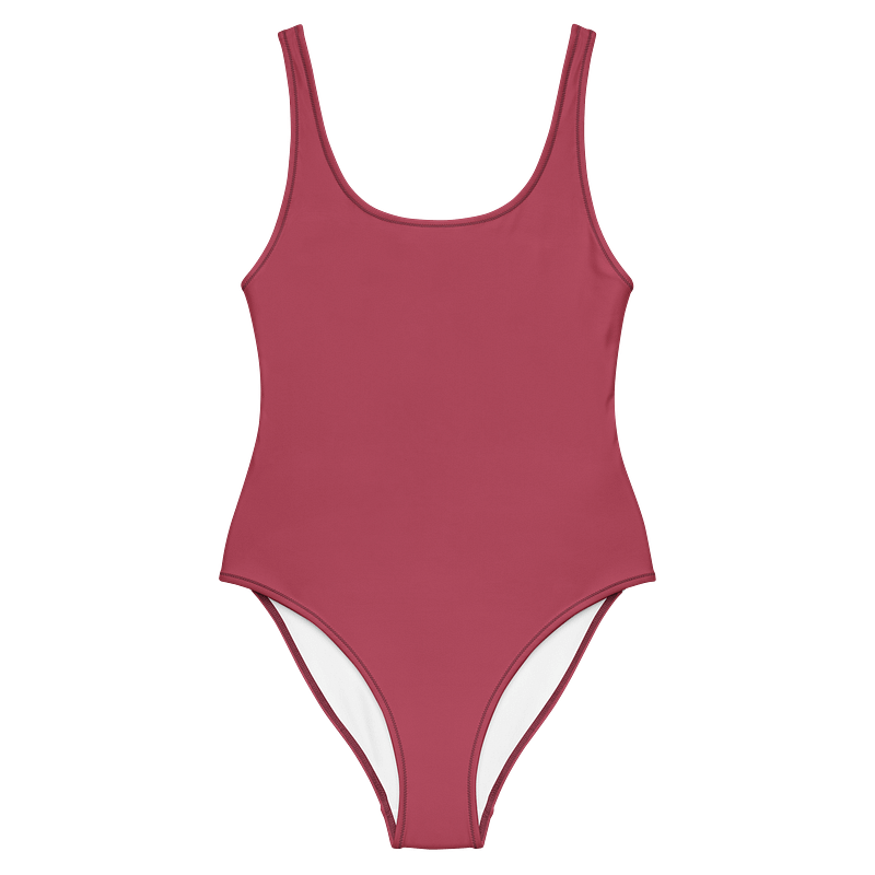 Sedona Sunset Rose Pink Solid Color Retro Inspired Women's One Piece Swimsuit