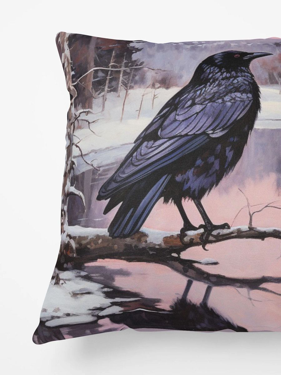 COZY PILLOW ⚫️ Bird on an icy branch product image (3)