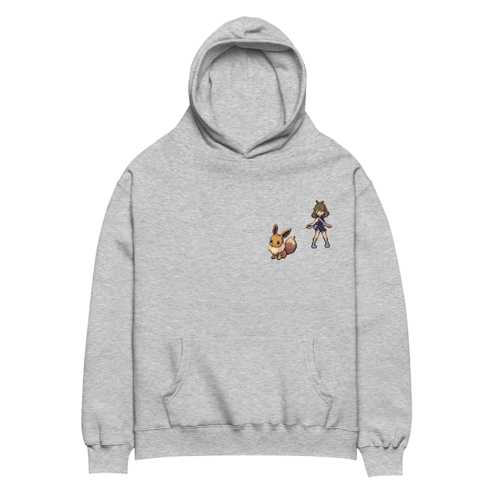 Pixel Art Pokemon Trainer & Eevee Unisex Oversized Hoodie product image (2)