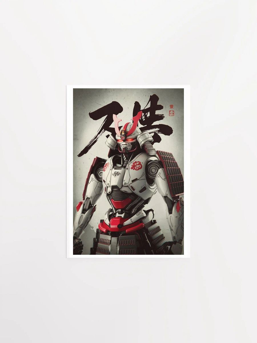 Cyber Samurai: Red Oni Warrior I Enhanced Matte Paper Poster product image (1)