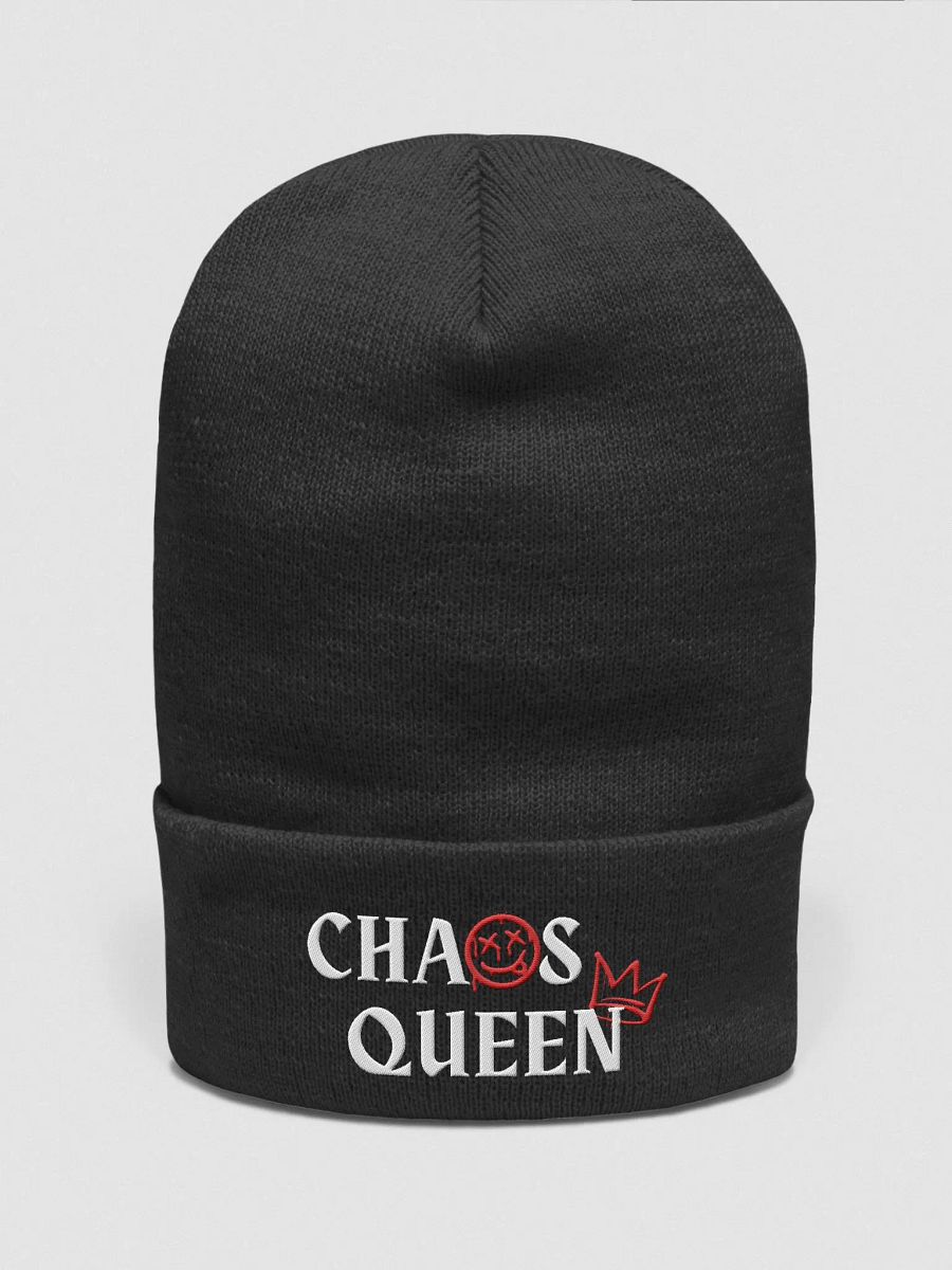 Chaos Queen Embroidered Beanie product image (1)