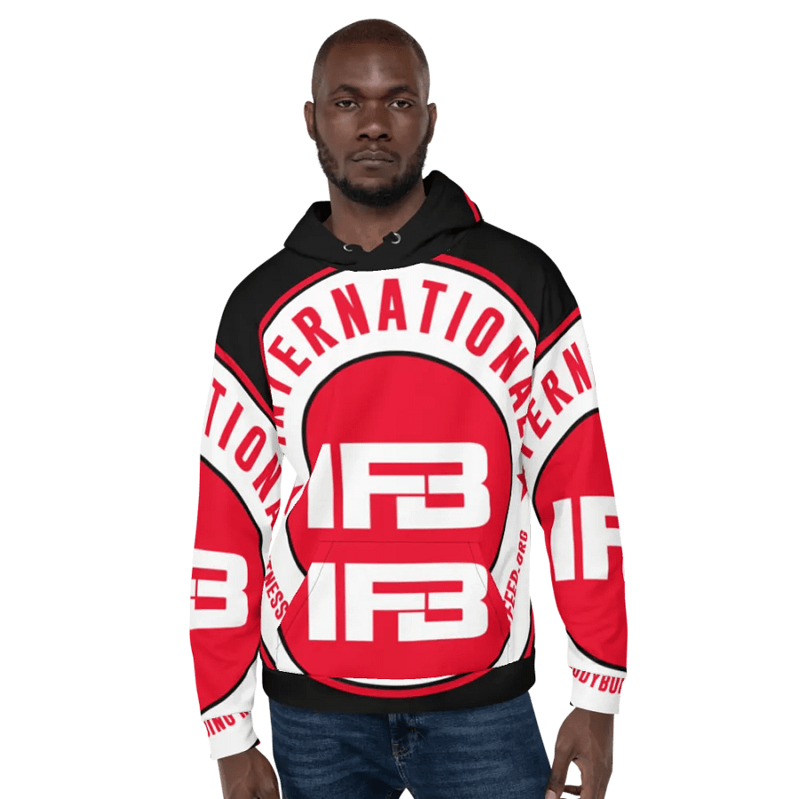 IFBNewsfeed.Org's All-Over Print Recycled Unisex Hoodie product image (6)