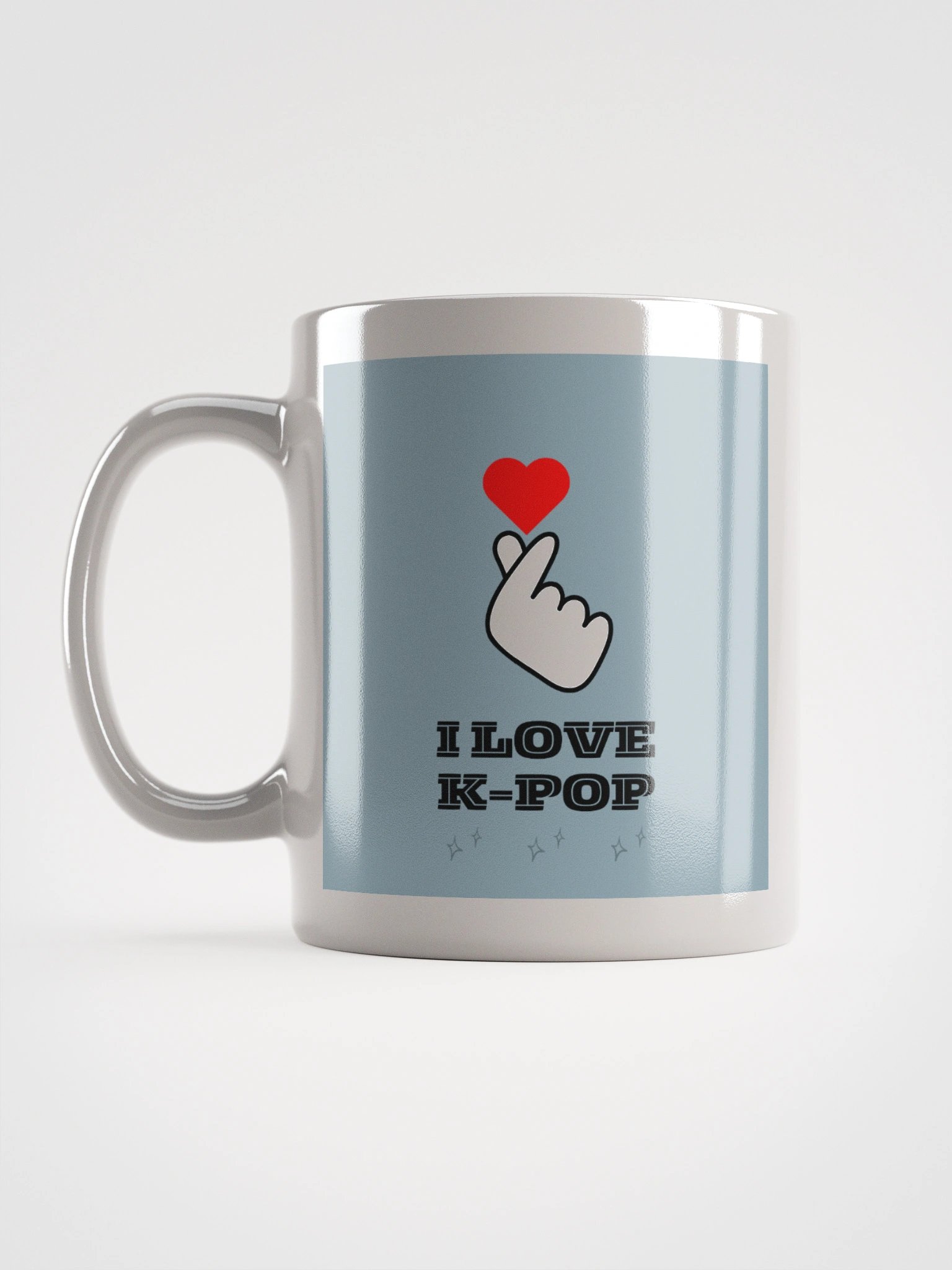 K-POP South Korean finger heart symbol mug product image (1)