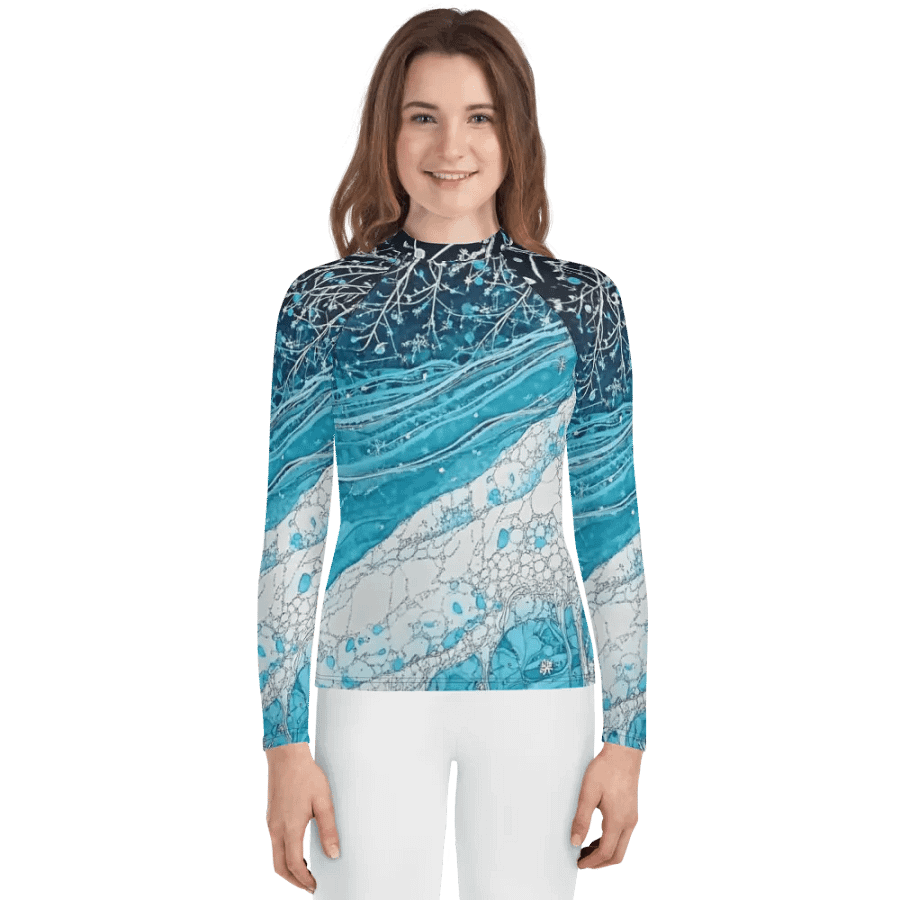 Winter Frost, Unisex Youth Rash Guard product image (3)