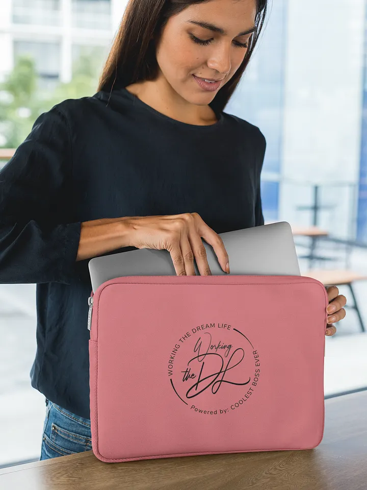 Premium Pink Laptop Sleeve – Working The Dream Life | Sleek, Protective & Leadership-Ready (13” & 15”) product image (2)